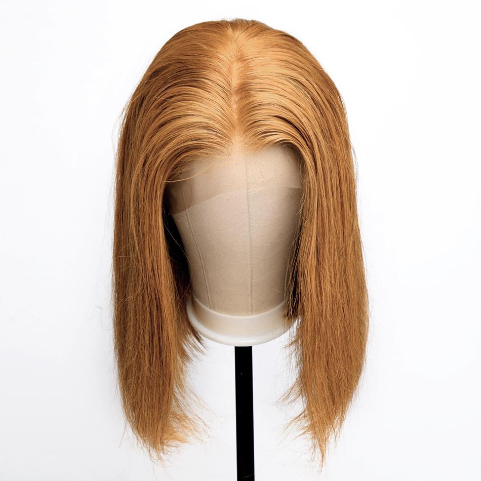 Straight #27 Bob Wig Silk Cut Lace Front Wigs Virgin Human Hair - wigirlhair