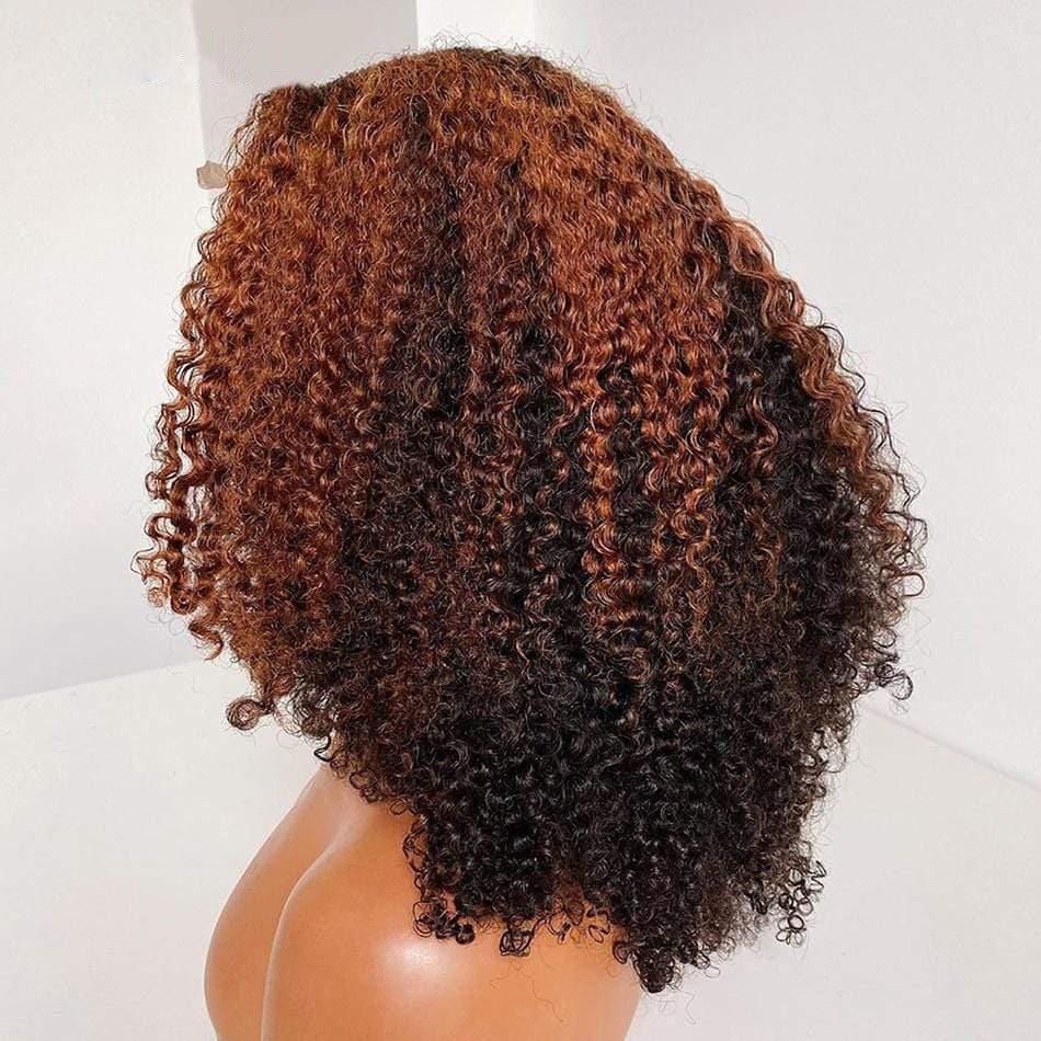4X4 Water Curly Short Bob Hair Wigs with Baby Hair Remy Hair Frontal Wig-wigirlhair