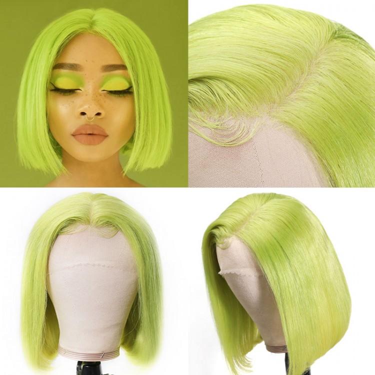 13X4 Colored Straight Hair Bob Wig Brazilian Short Lace Front Wig - wigirlhair