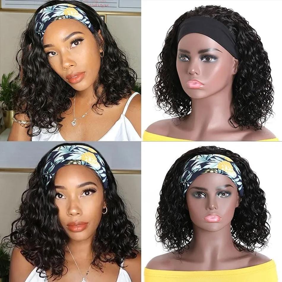 Water Wave Headband Wig Virgin Human Hair(Get Free Headband) - wigirlhair