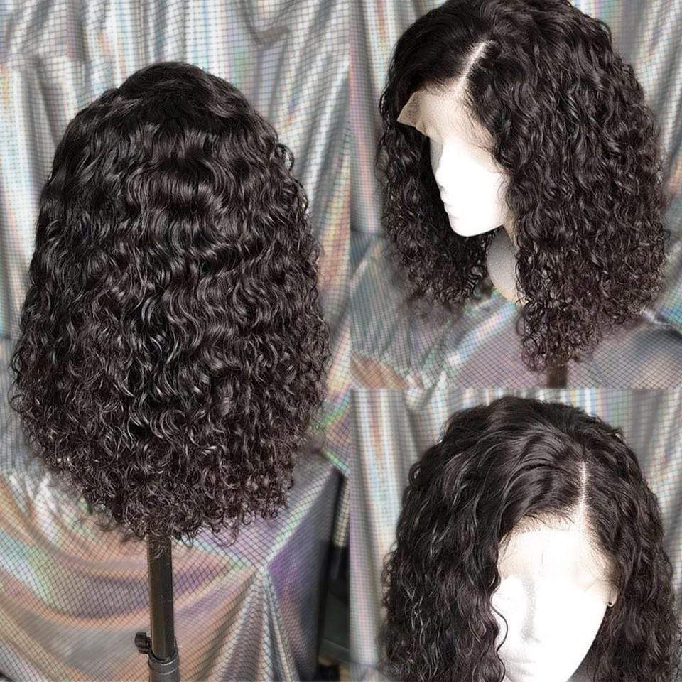 4x4 Curly Bob Wig Human Hair Wigs Deep Wave - wigirlhair